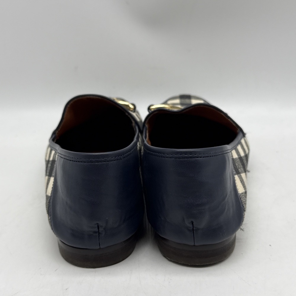Coach Haley Gingham Loafers  Womens 9.4 Navy/Chalk Horsebit Loafer Shoes - Picture 6 of 15